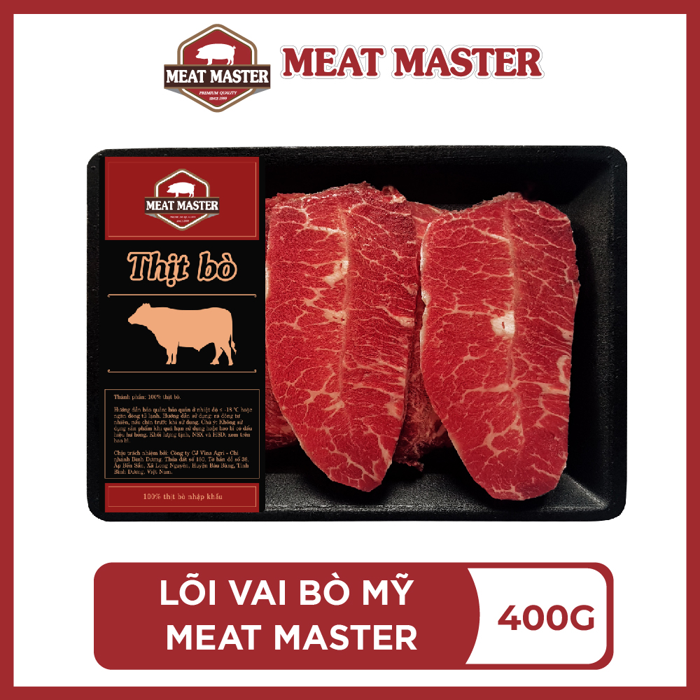 [GIÁ THẤP NHẤT THÁNG] Lõi vai bò Mỹ Meat Master ( 400 G ) - Giao nhanh