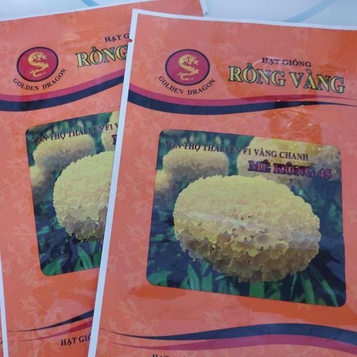 Hạt giống Vạn thọ thái lùn Rồng Vàng MK45 gói 1 gram