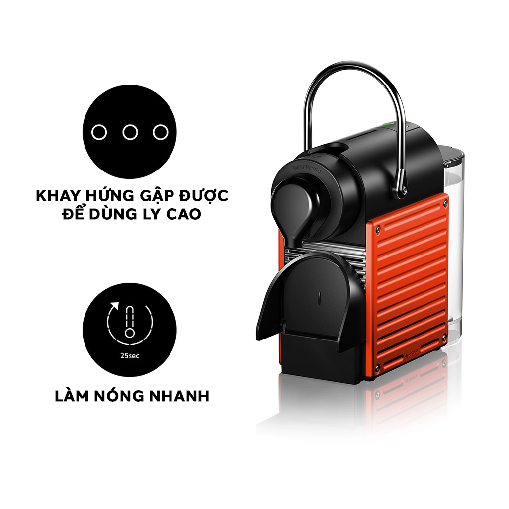 Máy pha cà phê Nespresso Pixie Đỏ - Hàng chính hãng