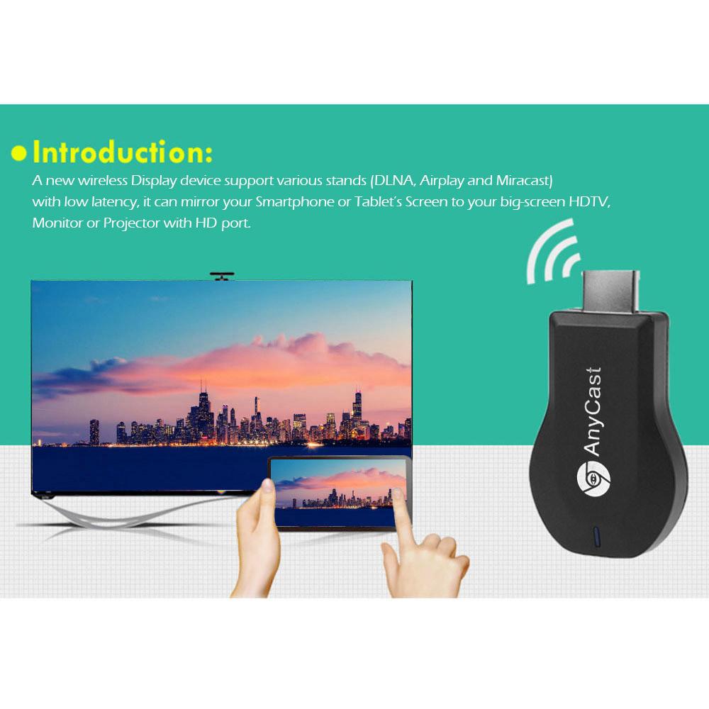 Bộ thu wifi AnyCast EasyCast TV Stick không dây Wi-Fi Full HD 1080P Dongle HD TV Mini PCOTA Miracast DLNA Airplay