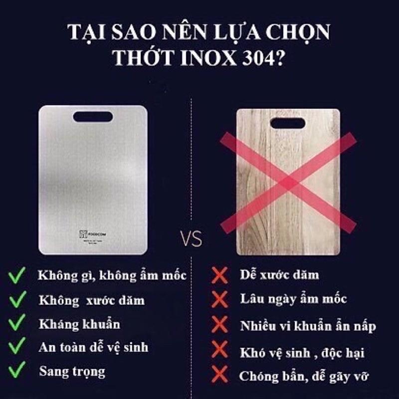 thớt inox 304 full hộp size to hàng chuẩn dày nặng