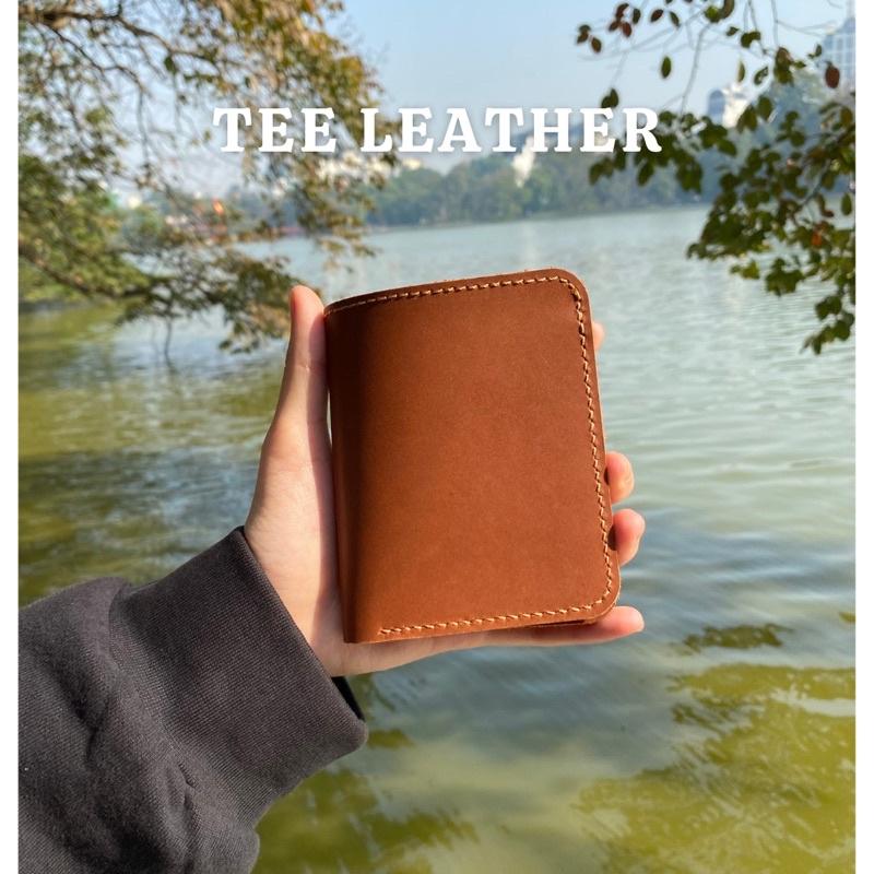Ví Nam/ Nữ Da Bò Mini Có ngăn ảnh TEE LEATHER