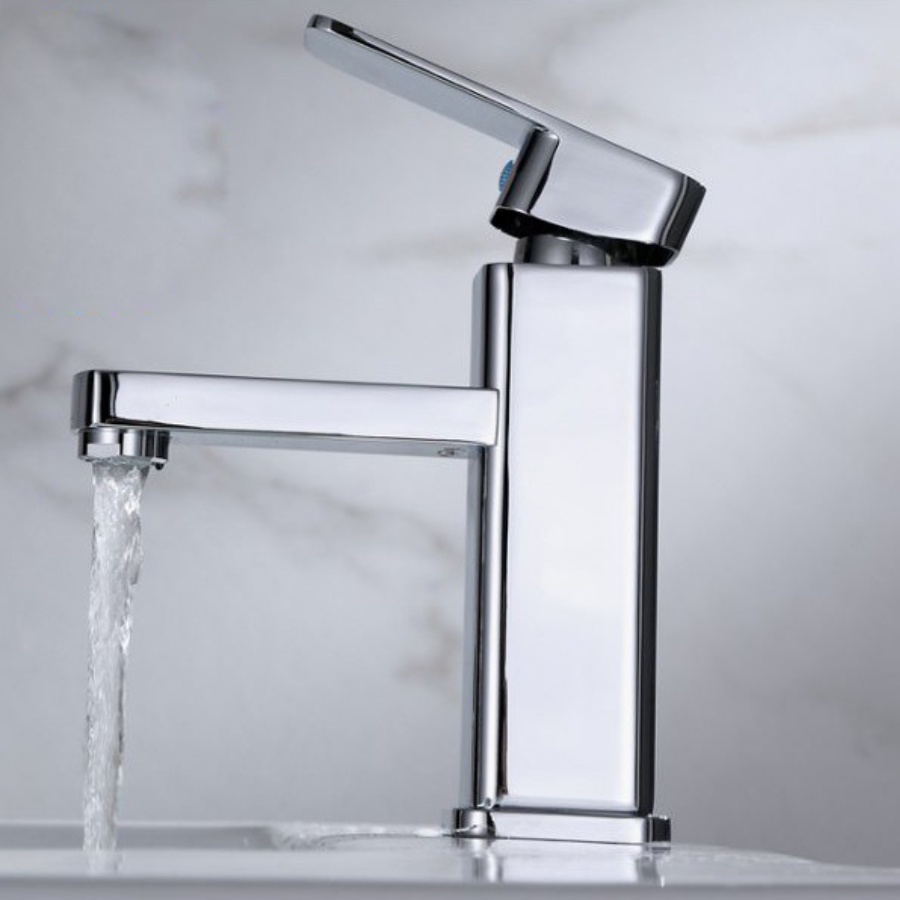 VÒI LAVABO VUÔNG NÓNG LẠNH INOX 304 (20CM)