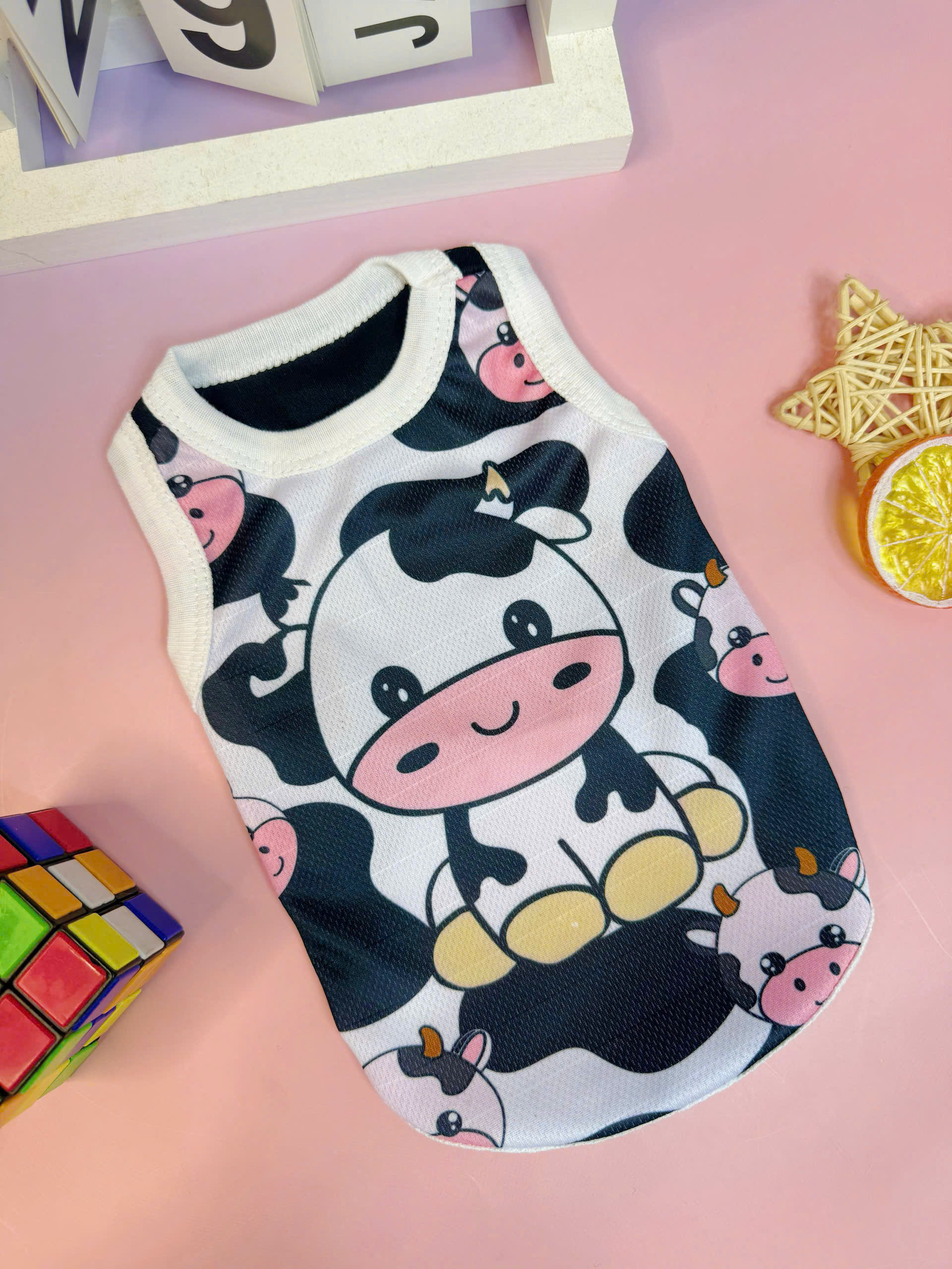 ÁO BA LỖ BÒ SỮA TỪ 0.5-15KG DÀNH CHO THÚ CƯNG CHÓ MÈO