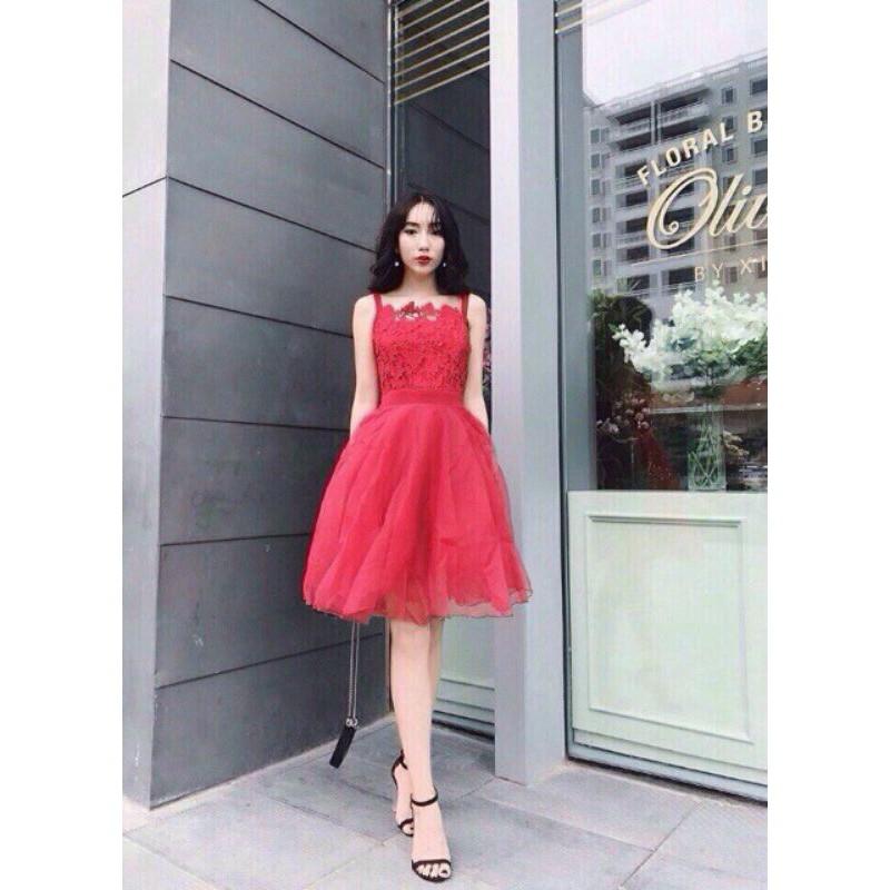 Đầm Ren Nữ Dáng Xòe Cực Xinh ảnh thật