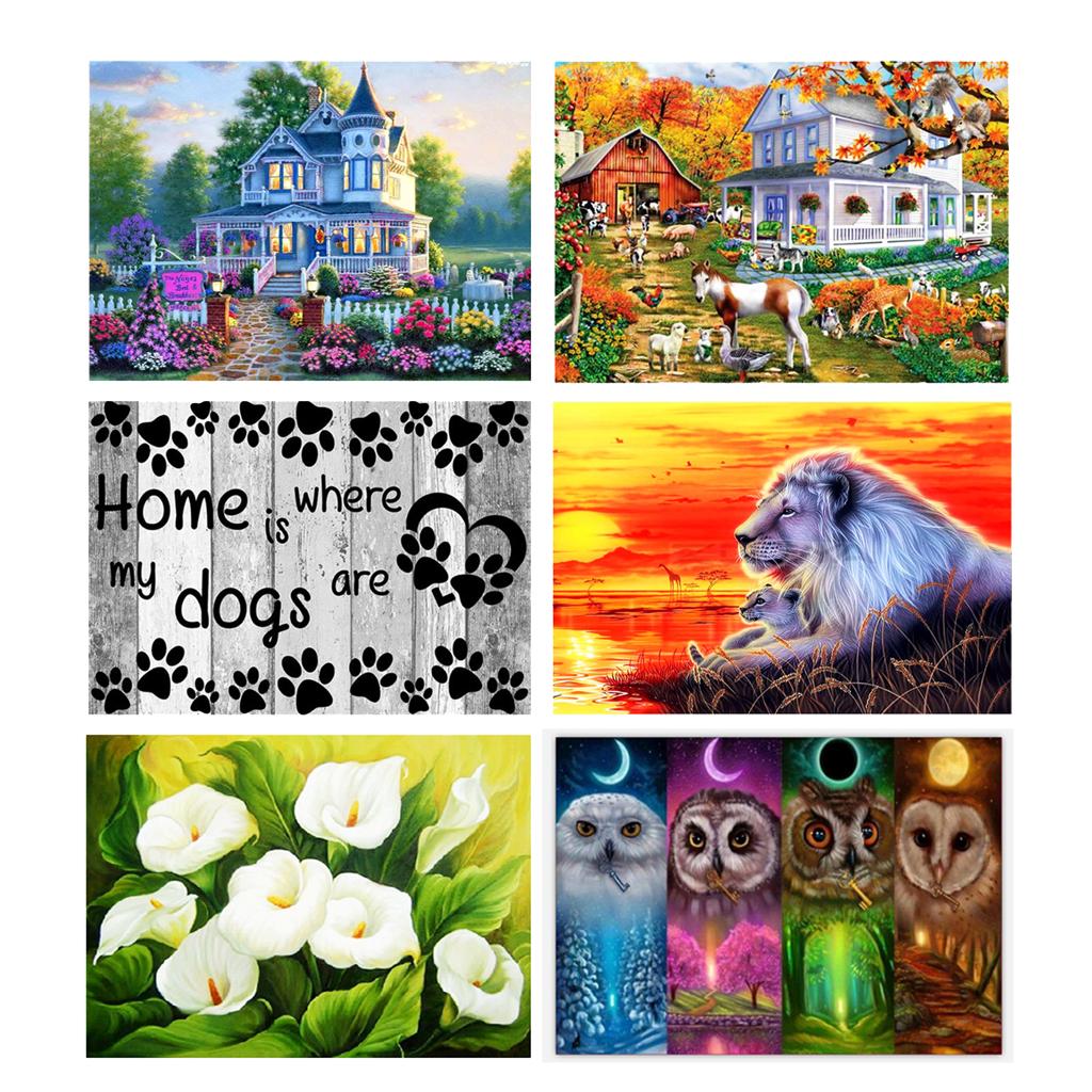 DIY 5D Diamond Painting Embroidery DIY Paint By Number Kit Home Wall Decoration 40x30cm