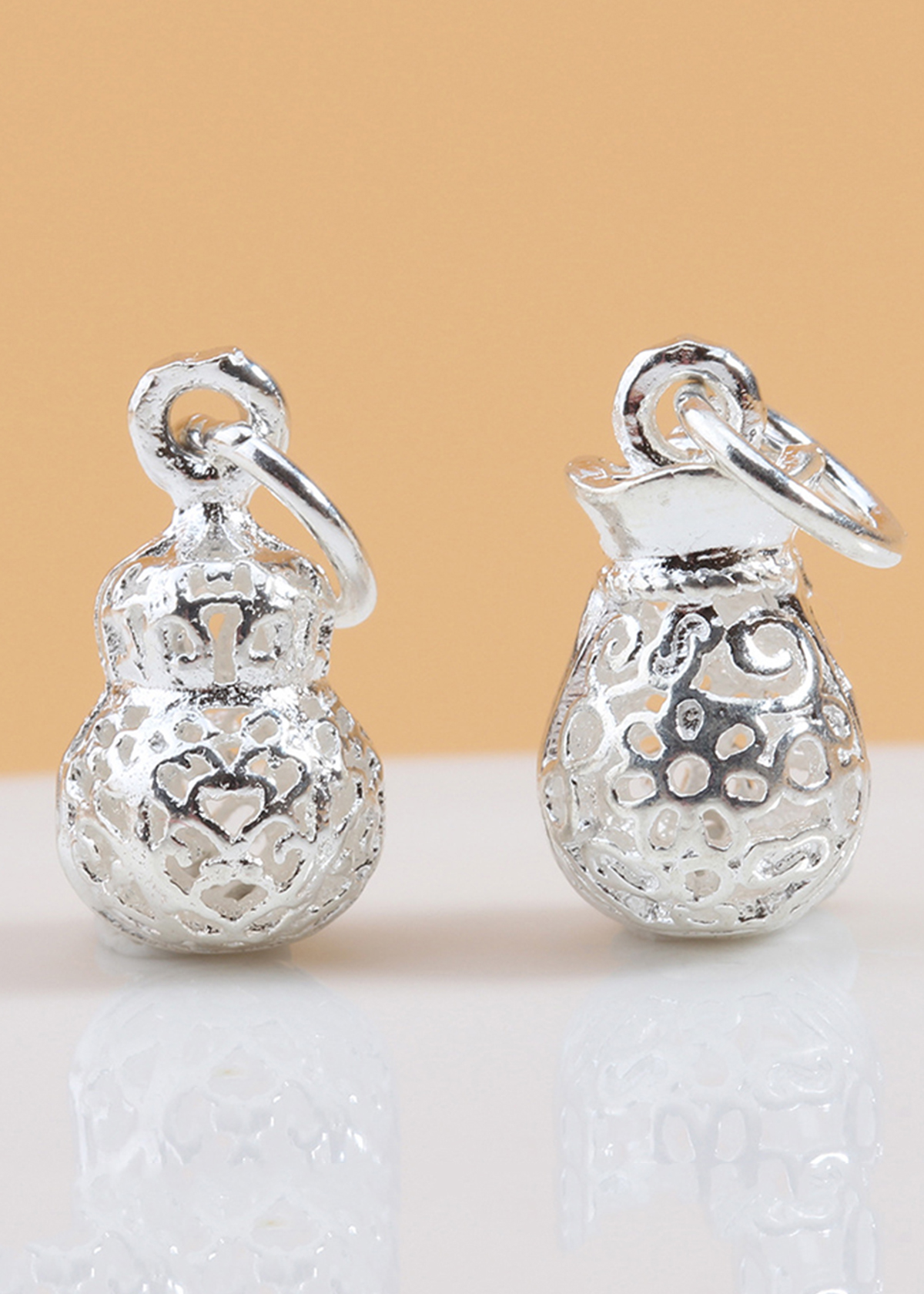 Combo 2 cái charm bạc bình hồ lô treo - Ngọc Quý Gemstones