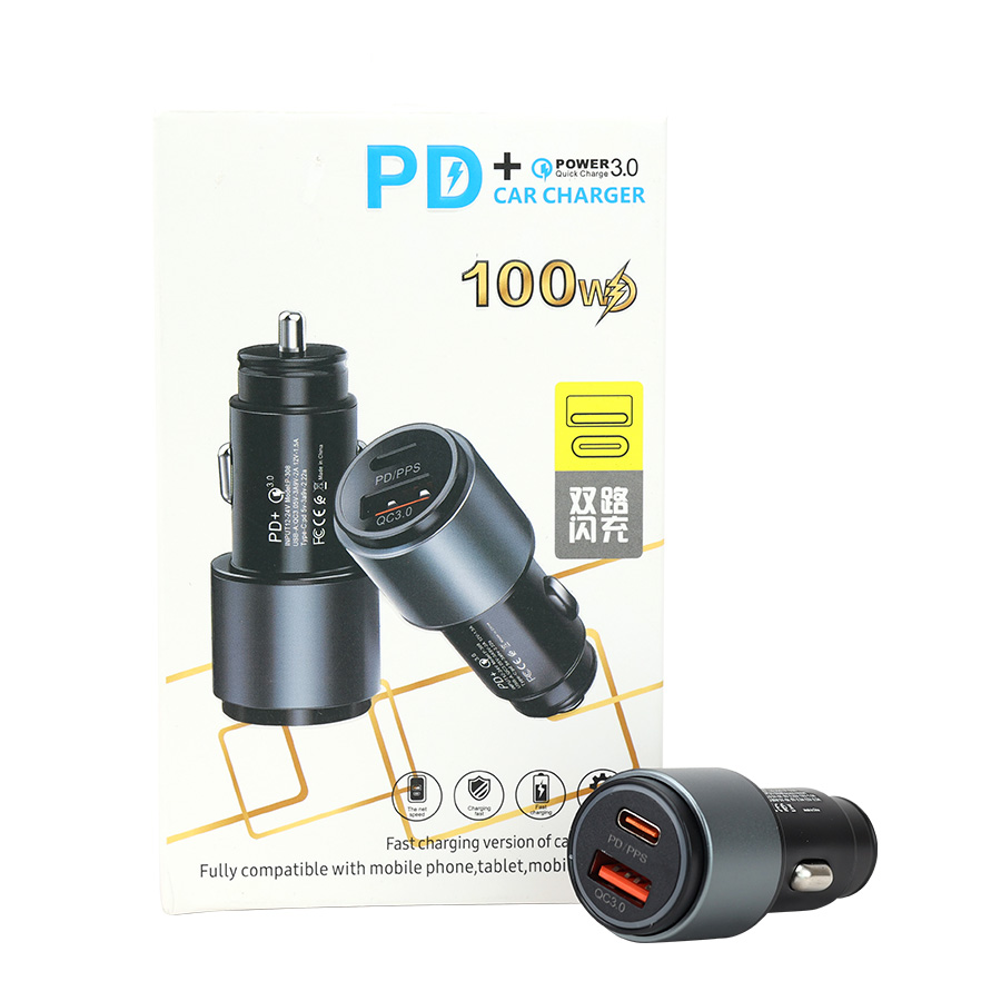 Tẩu Sạc Nhanh QC3.0 + PD 3.0 1 Cổng USB và 1 Cổng Type C CIND P308 50W