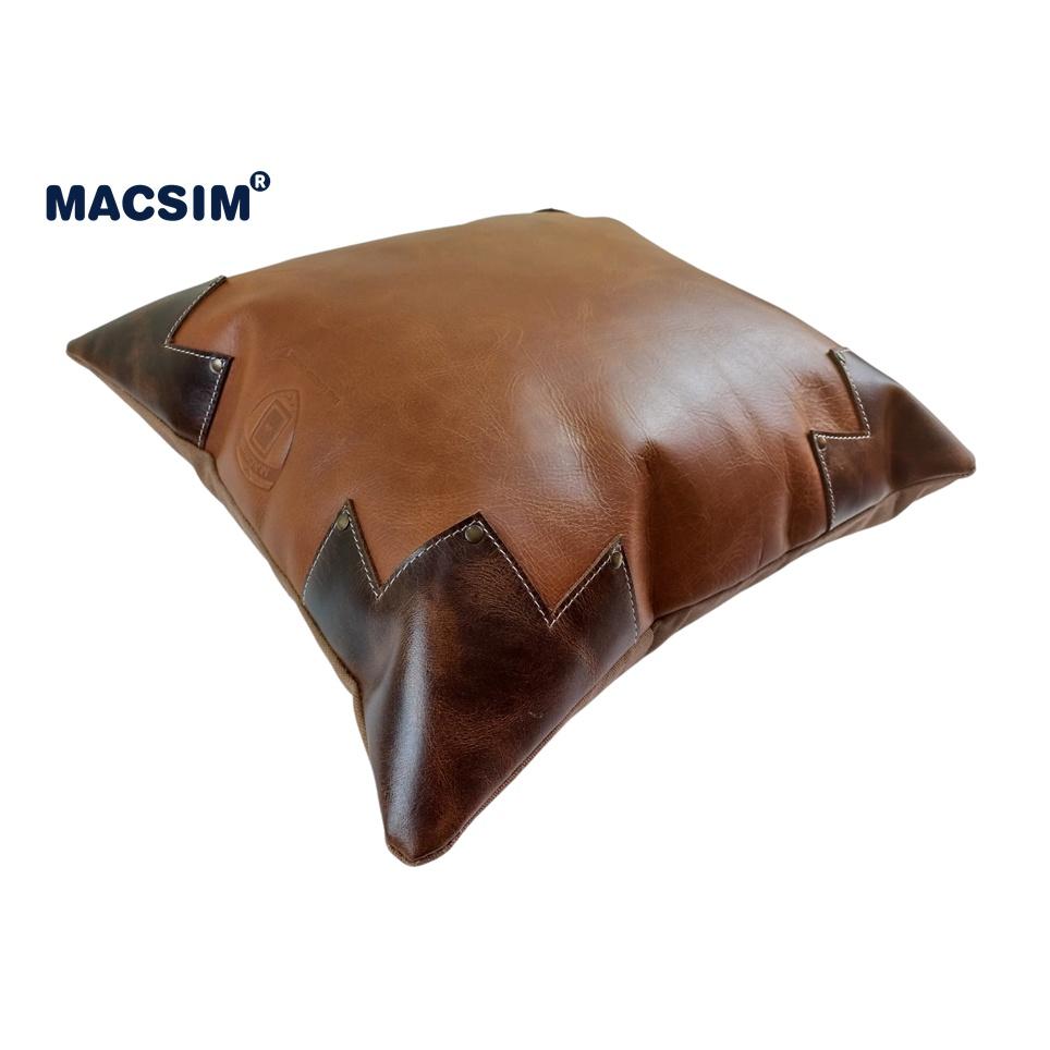 Gối tựa lưng, tựa đầu đa năng, gối sofa cao cấp Macsim kích thước 40cm x 40cm màu vàng