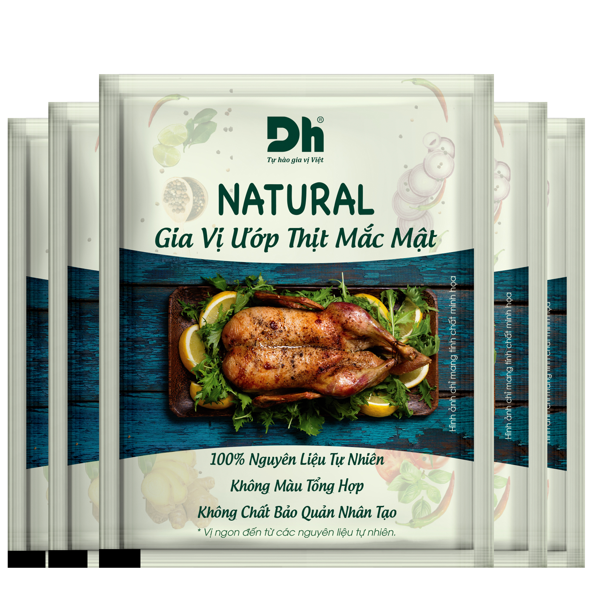 Combo 5 gói Natural Gia vị Ướp Thịt Mắc Mật Dh Foods