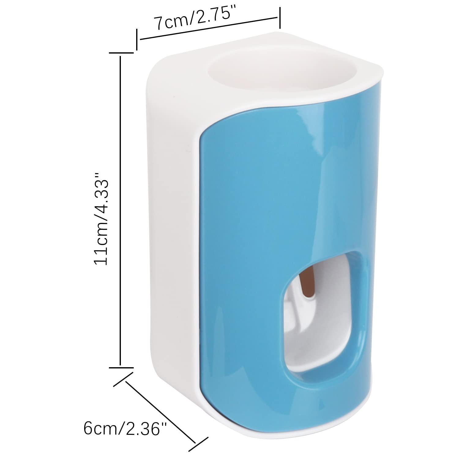 Nhà tài trợ đánh răng 2PCS, Kem đánh răng tự động, được làm bằng nhựa ABS chất lượng cao và silicone ăn được, phòng tắm