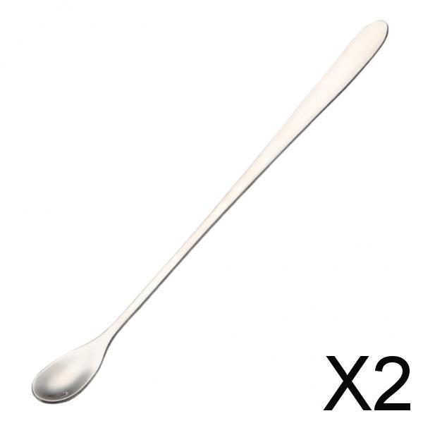 2xStainless Steel Stirring Spoon Long Handle