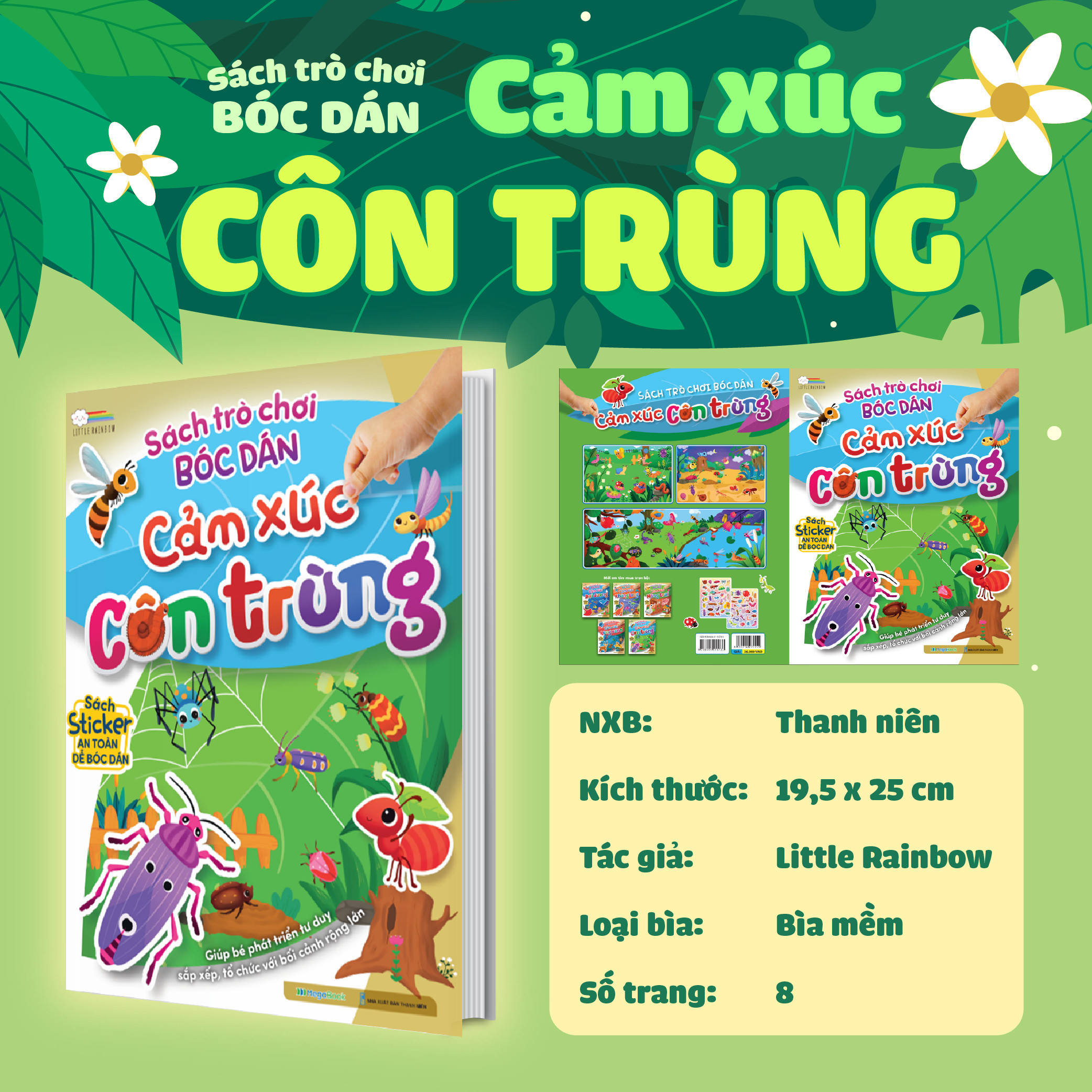 Sách trò chơi bóc dán - Cảm xúc Côn trùng