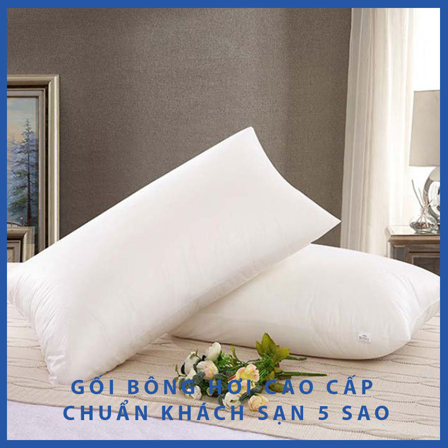 Ruột Gối Nằm Đầu Giường Bông Hơi Cao Cấp Chuẩn Khách Sạn 5 Sao Ruột Gối Đầu 40X60 cm 50X70 cm Hút Chân Không