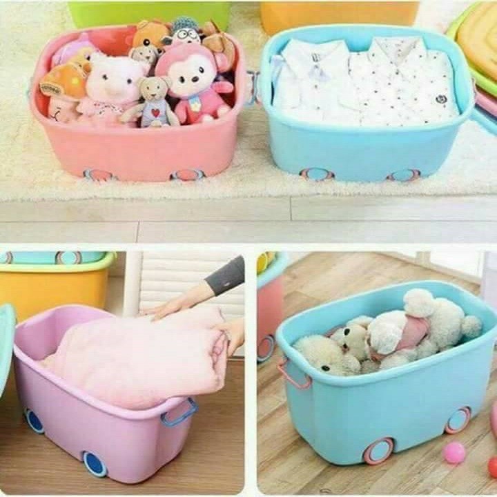 Thùng Đựng Đồ Có Bánh Xe 3 màu