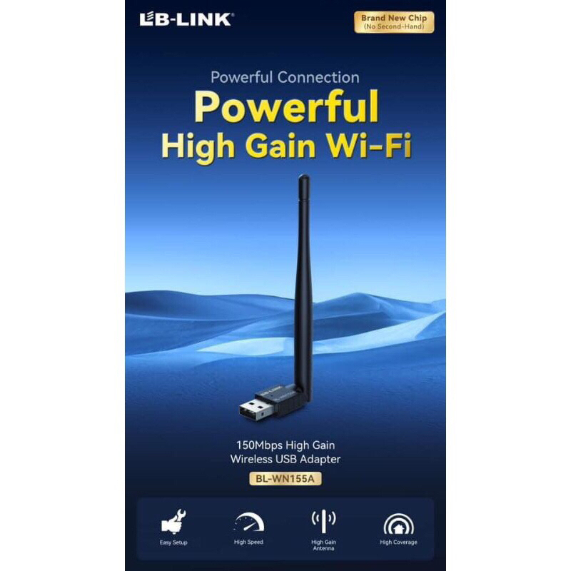 Usb wifi LB-LINK BL-WN155A nhỏ gọn có ăng ten, bắt sóng wifi xa hơn, khỏe hơn, mạnh hơn - Hàng nhập khẩu
