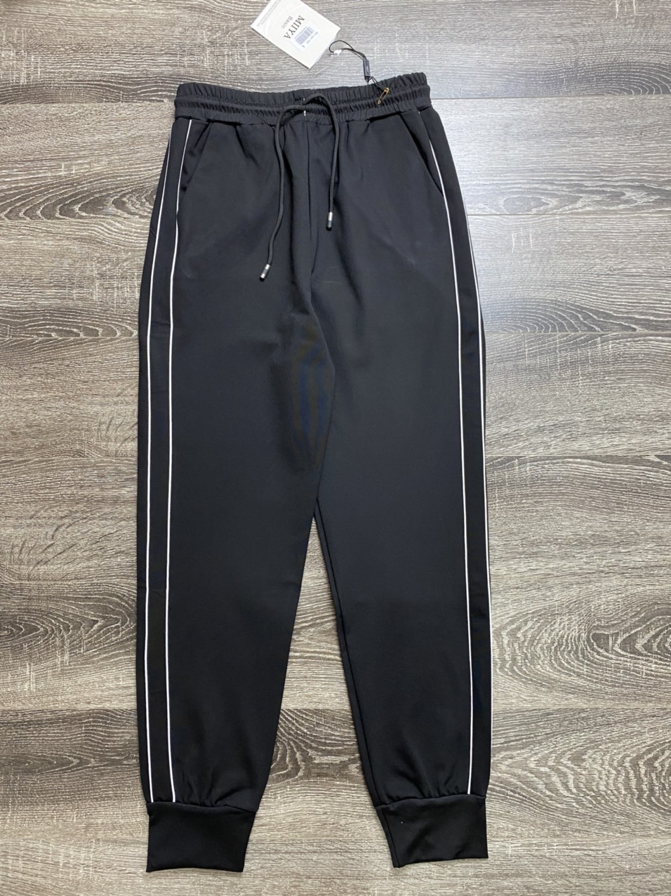 Quần jogger nữ Ruby Fashion bo gấu dáng dài cạp chun dây buộc, kiểu sọc nhí 2 bên