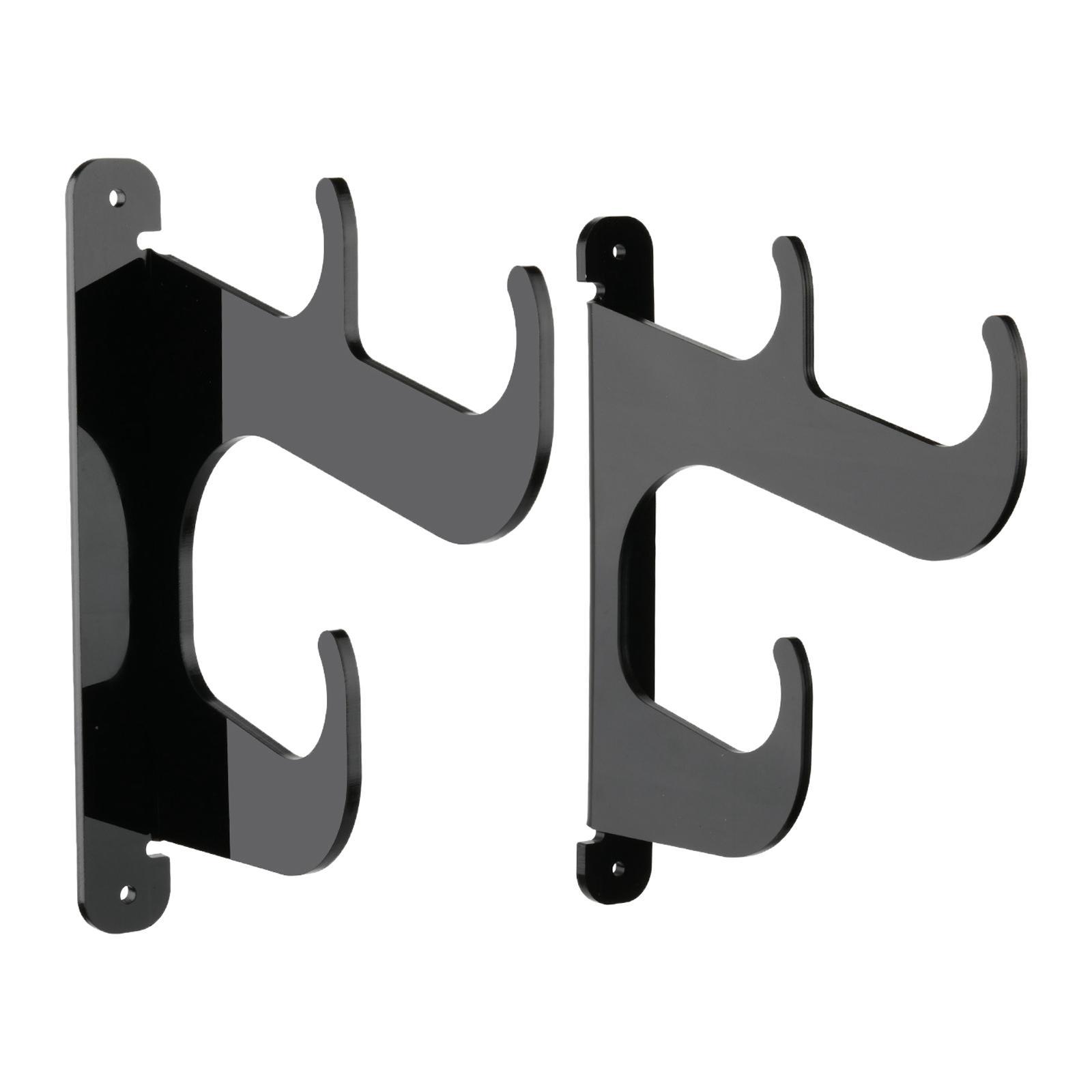 Horizontal Fishing Rod Wall Mounted Storage Rack black