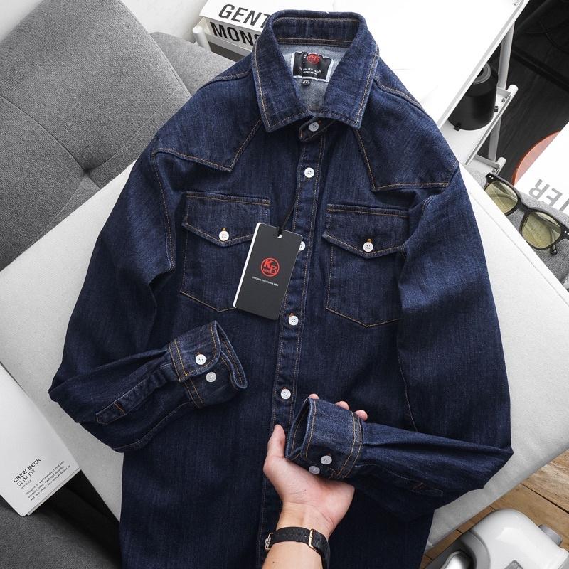Áo sơ mi Denim nam cao cấp - khoác đẹp