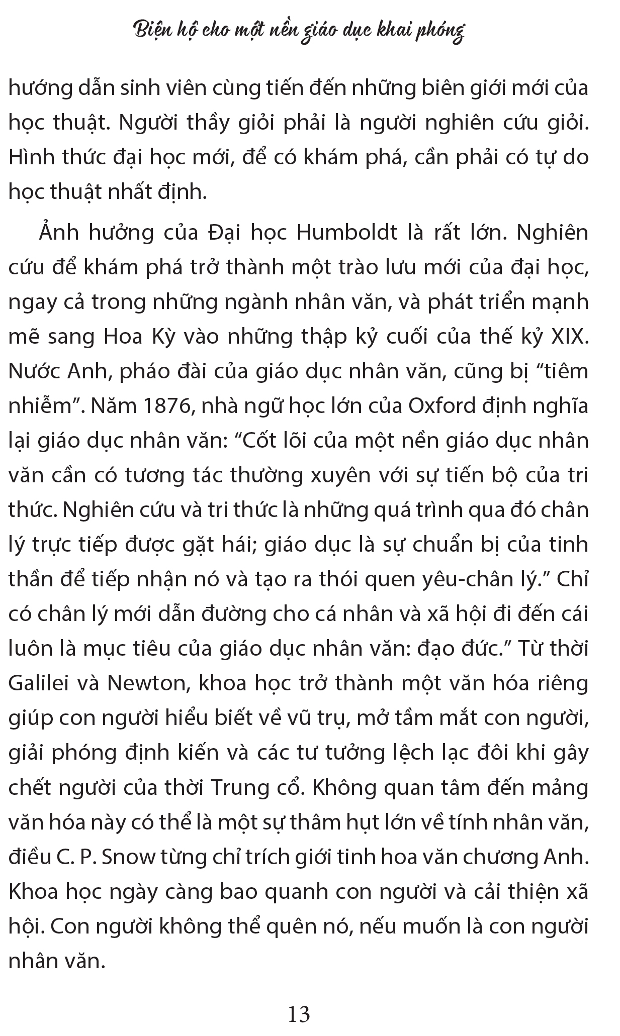 Biện hộ cho một nền giáo dục khai phóng