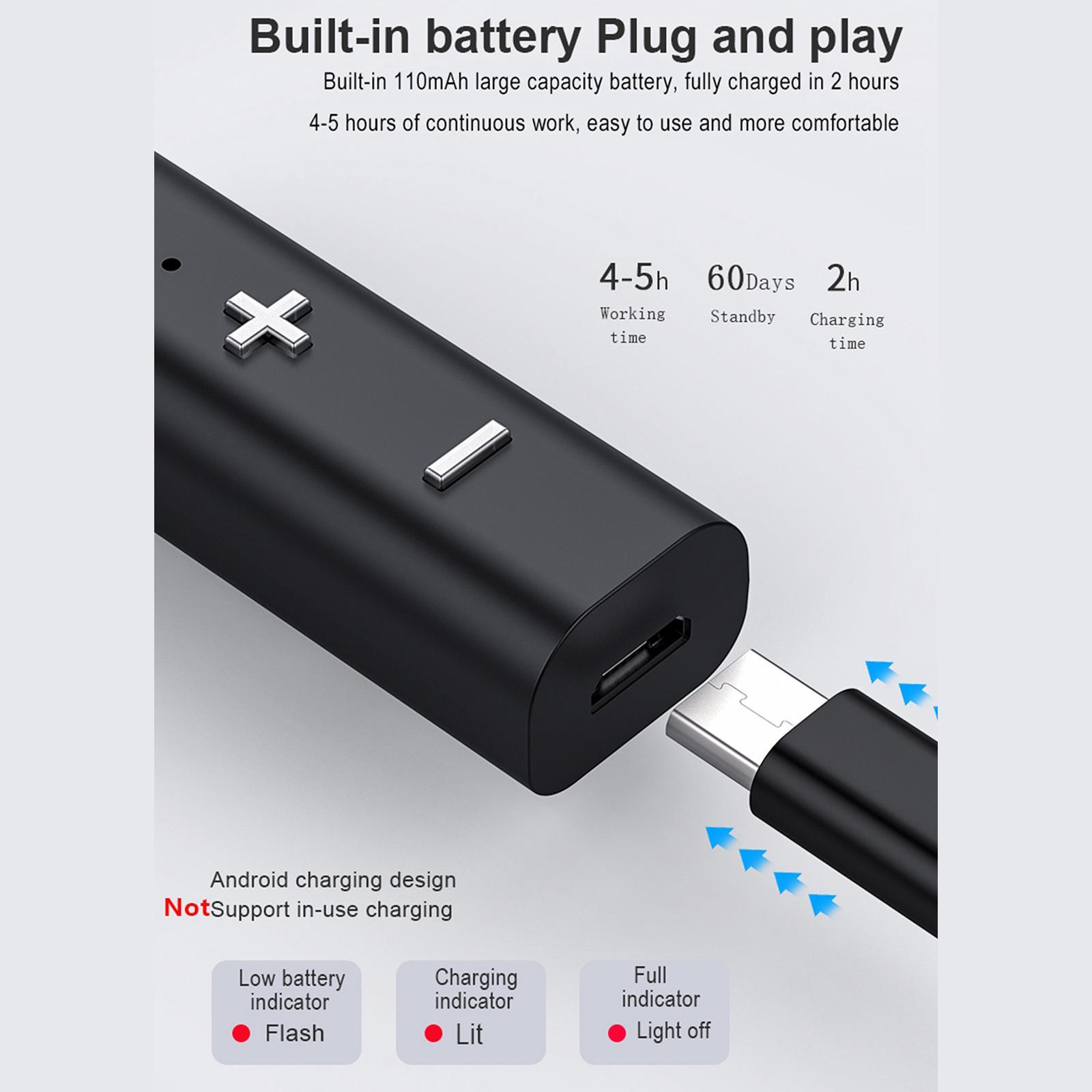 Lavalier Wireless Bluetooth Receiver 3.5mm AUX Audio Stereo Adapter Long , Listing Music: 4-5h