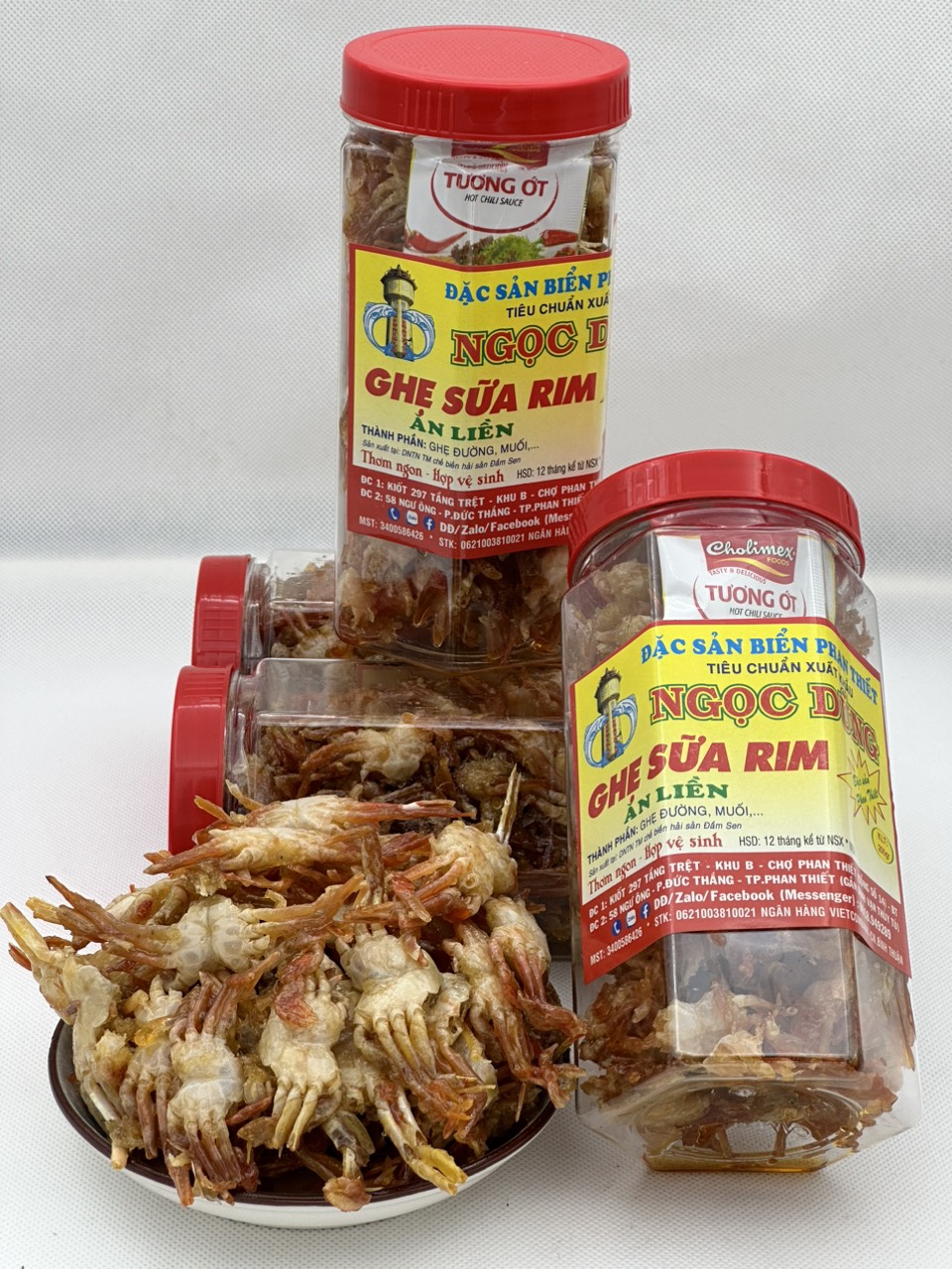 Ghẹ sữa rim gói (hộp) 100 gram đã chế biến ăn liền ngon ơi là ngon của shop Đặc Sản Biển Phan Thiết NGỌC DŨNG. Hạn sử dụng 12 tháng kể từ ngày đặt hàng