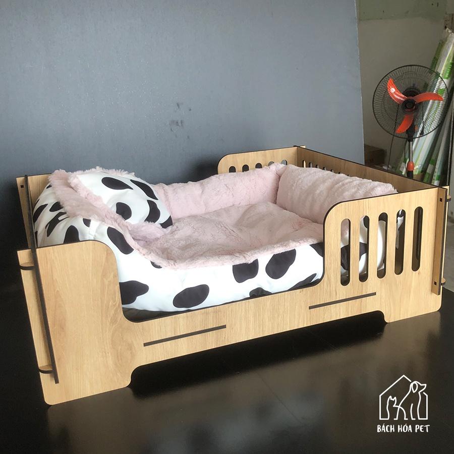 Giường đệm cho chó mèo , thú cưng 40x55 BHP4 làm bằng gỗ cứng cáp dễ dàng di chuyển