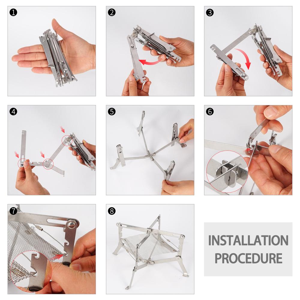 Khung chữa cháy/ nấu bếp di động bằng thép không gỉ