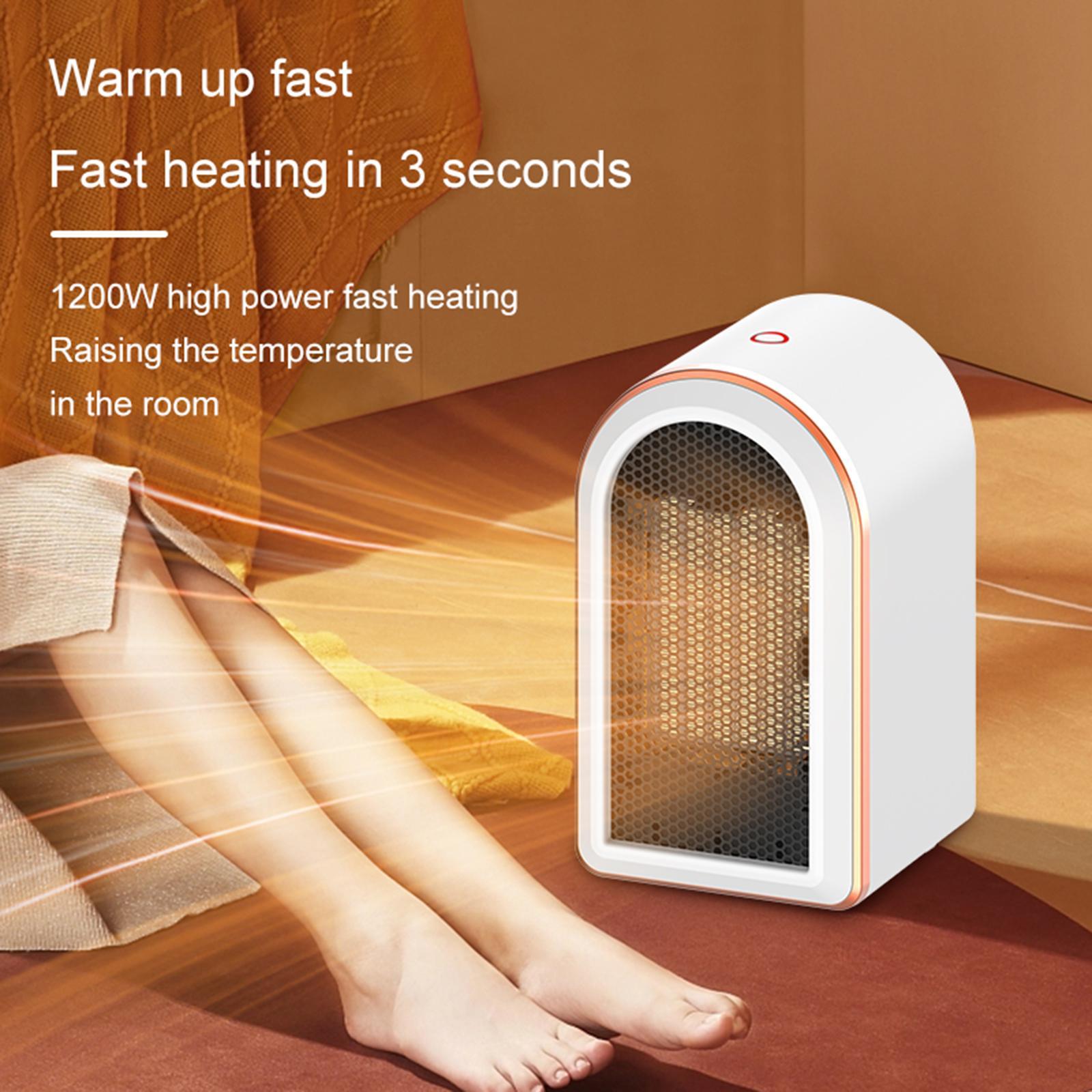 Small Space Heater Fireplace Space Heater Fast Heating Warmer Machine Electric Heater Portable Heating Fan for Bedroom Indoor