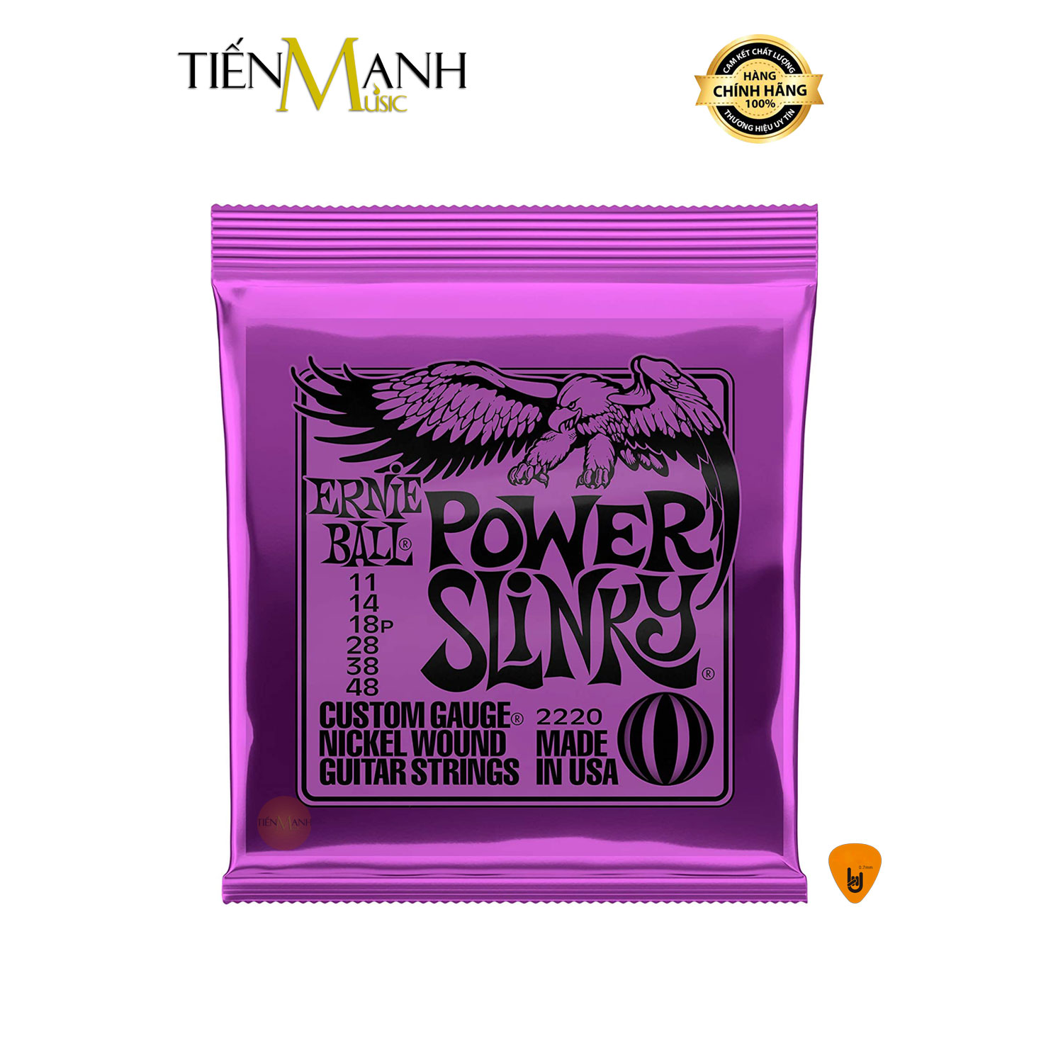 [Chính Hãng] Dây Đàn Guitar Điện Ernie Ball 2220, 2221, 2222, 2223, 2224 - Cỡ 9, 9.5, 10,11 Electric Strings Hàng Chính Hãng  - Kèm Móng Gảy DreamMaker