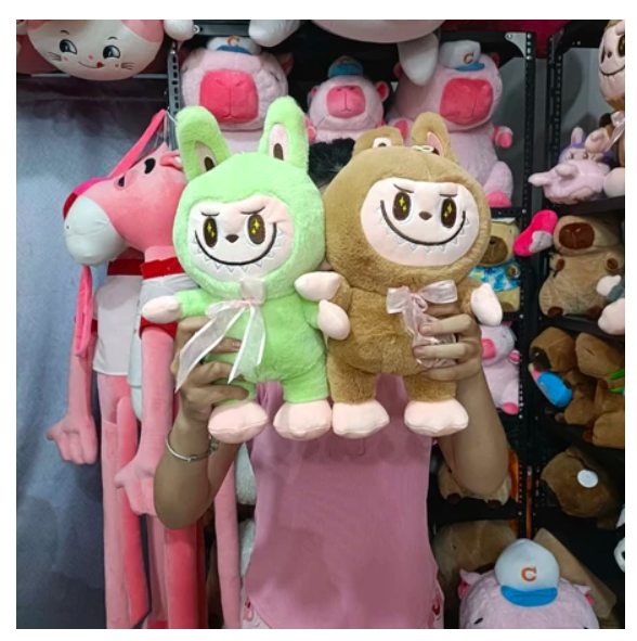 Thú nhồi bông labubu đeo nơ dễ thương - Size từ 37cm đến 65cm - Quà tặng gấu bông labubu êm mịn cho bé