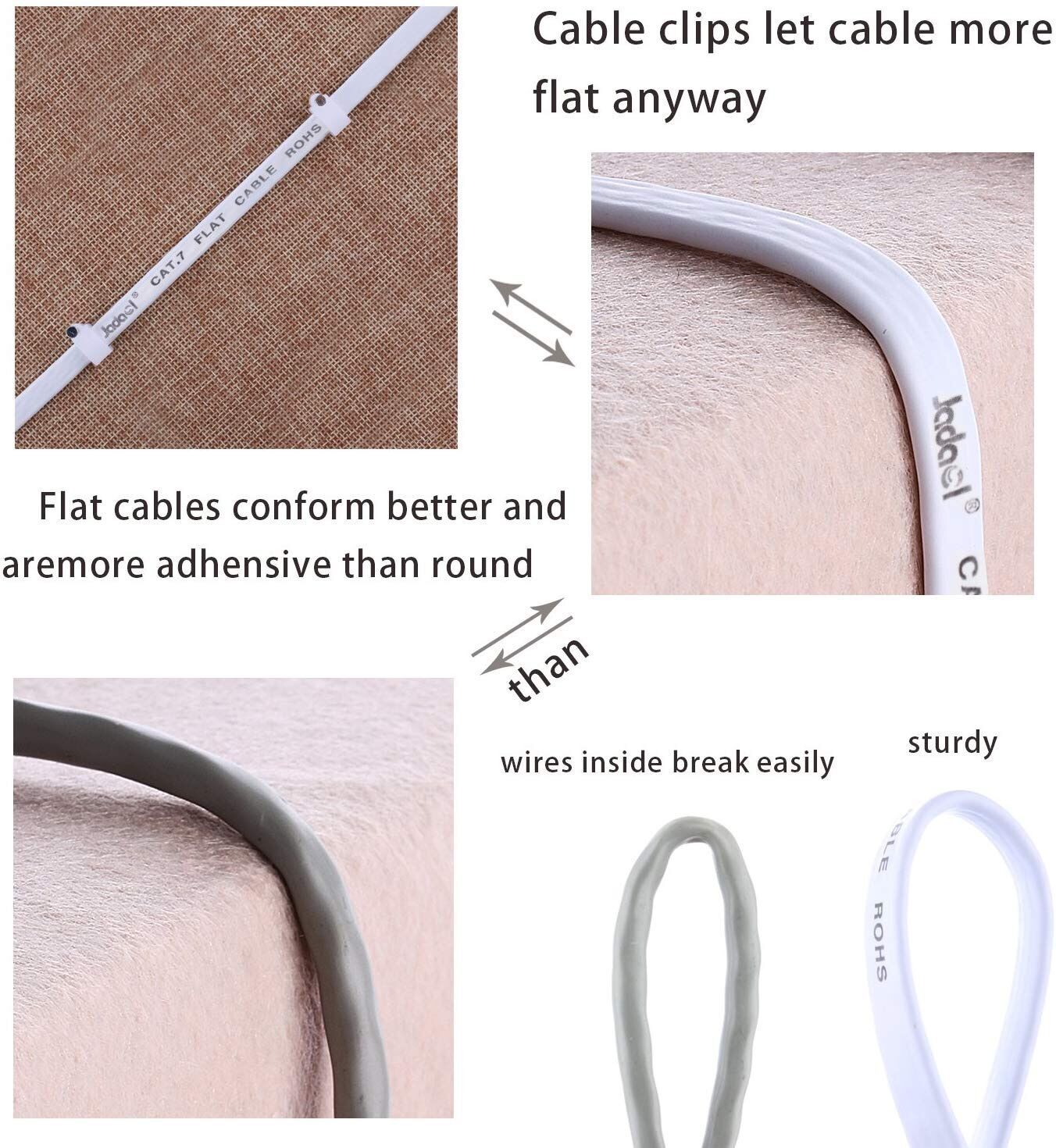 Cáp Kết Nối Mạng LAN Phẳng RJ45 CAT 7 Cho Internet Máy Tính Ethernet