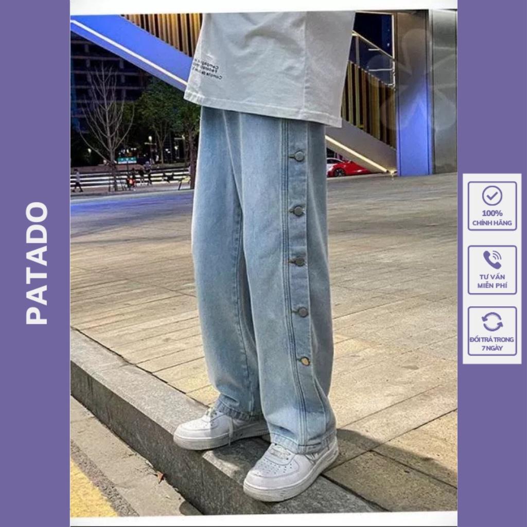 Quần jean nam PATADO baggy phom suông, rộng CB01 hottrend hàn quốc 2022