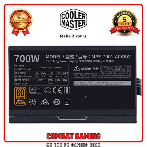 Nguồn COOLER MASTER MWE 700W BRONZE V2 230V - Hàng Chính Hãng