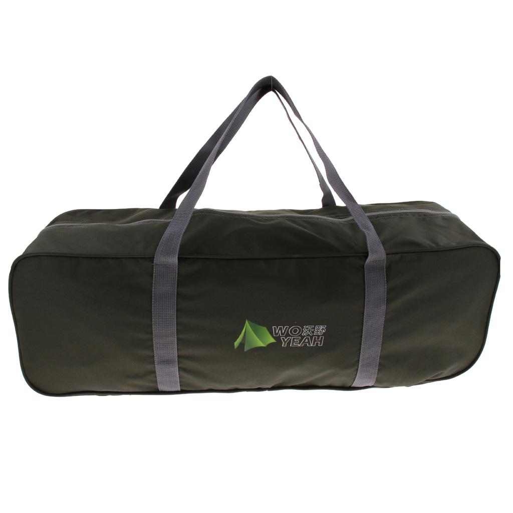 2xOutdoor Travel Duffel Bag Camping Equipment Zipper Storage Bag Green M