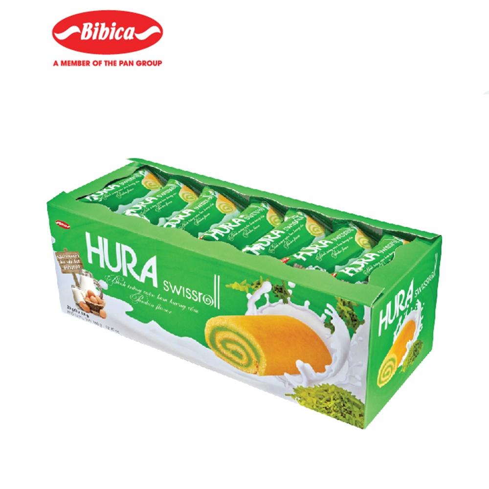 Bánh bông lan cuộn Hura Swissroll 360g - Bép ngậy mềm mịn chất lượng