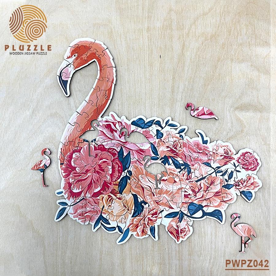 PLUZZLE Bộ xếp hình gỗ thông minh puzzle đồ chơi ghép hình - Hồng Hạc - PZ042