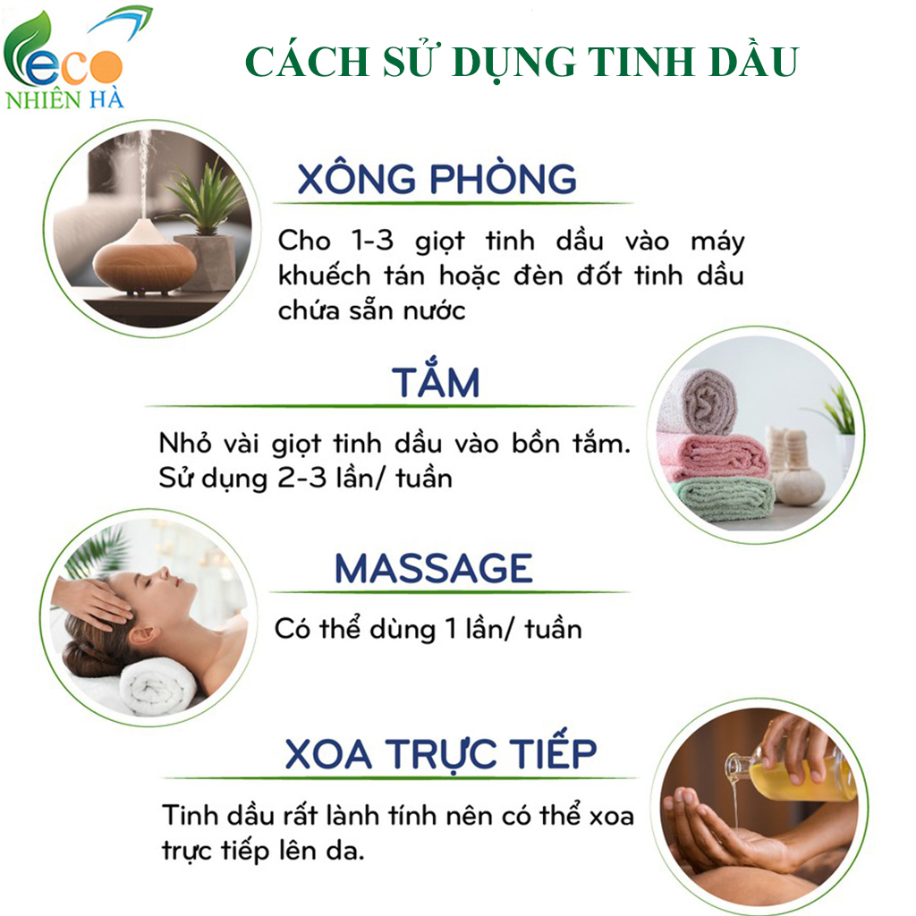 Tinh dầu thiên nhiên ECOCARE 10ml nguyên chất, khử mùi, khử khuẩn, an toàn lành tính