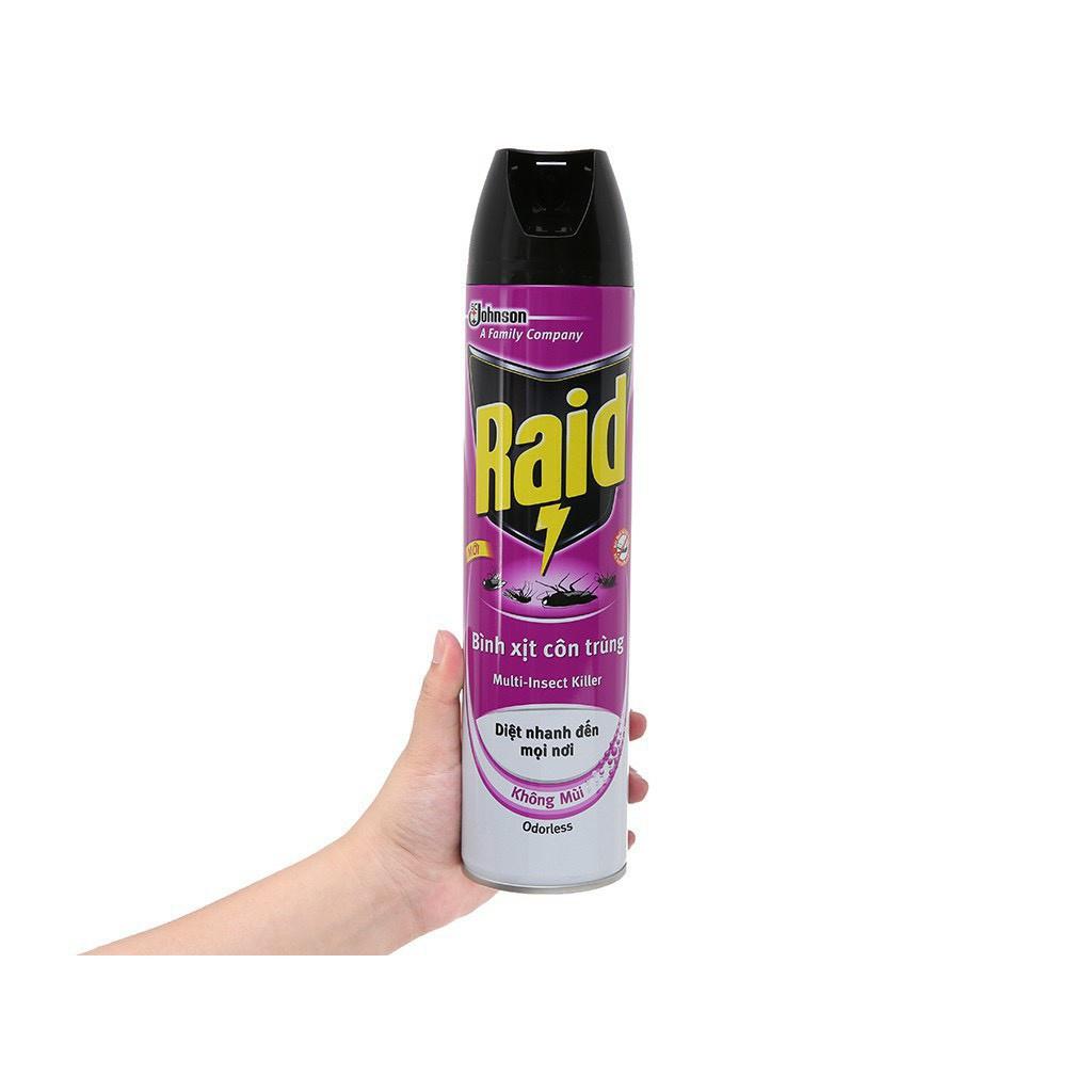 Xịt côn trùng RAID không mùi 600ml