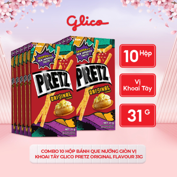 Bánh que nướng vị khoai tây GLICO Pretz Original Flavour 31g