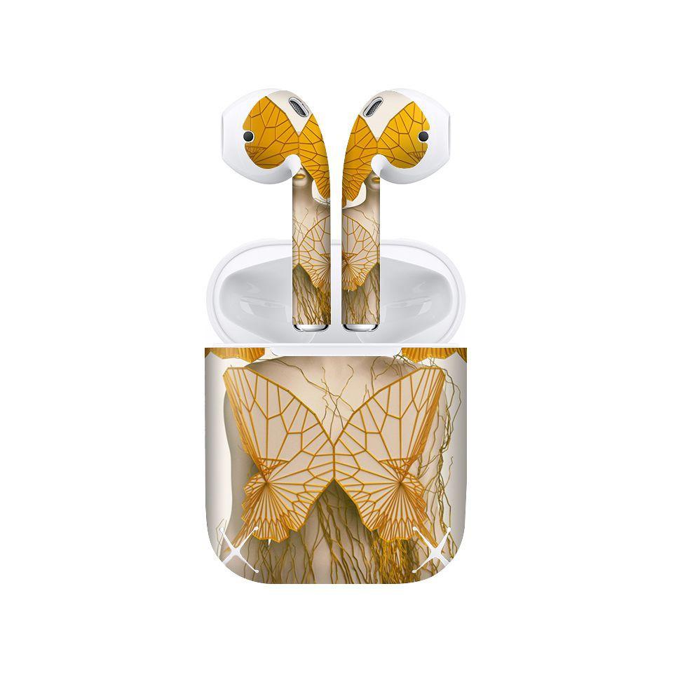Miếng dán skin cho AirPods in hình giả sơn mài - GSM100
