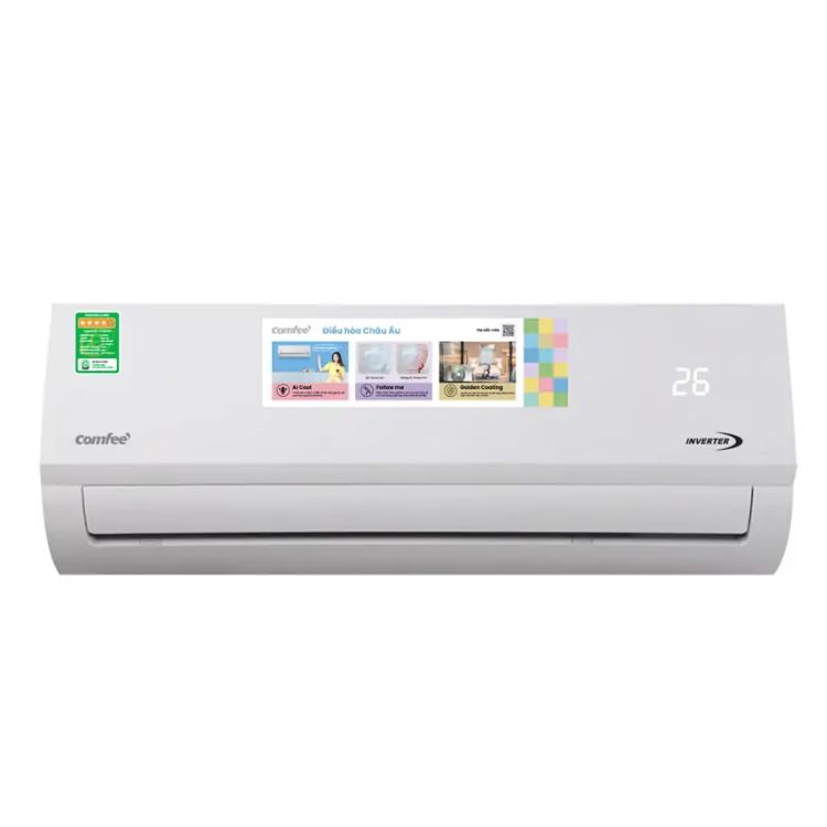 Máy Lạnh Comfee Inverter 1.5 Hp (12.000 BTU)  CFS-13VAFF-V - HÀNG CHÍNH HÃNG - Bảo hành 24 tháng - CHỈ GIAO HỒ CHÍ MINH - Kết nối Wifi, Điều khiển bằng giọng nói Smart App -  Làm lạnh nhanh 6s - Chế độ tự làm sạch dàn lạnh, kháng khuẩn