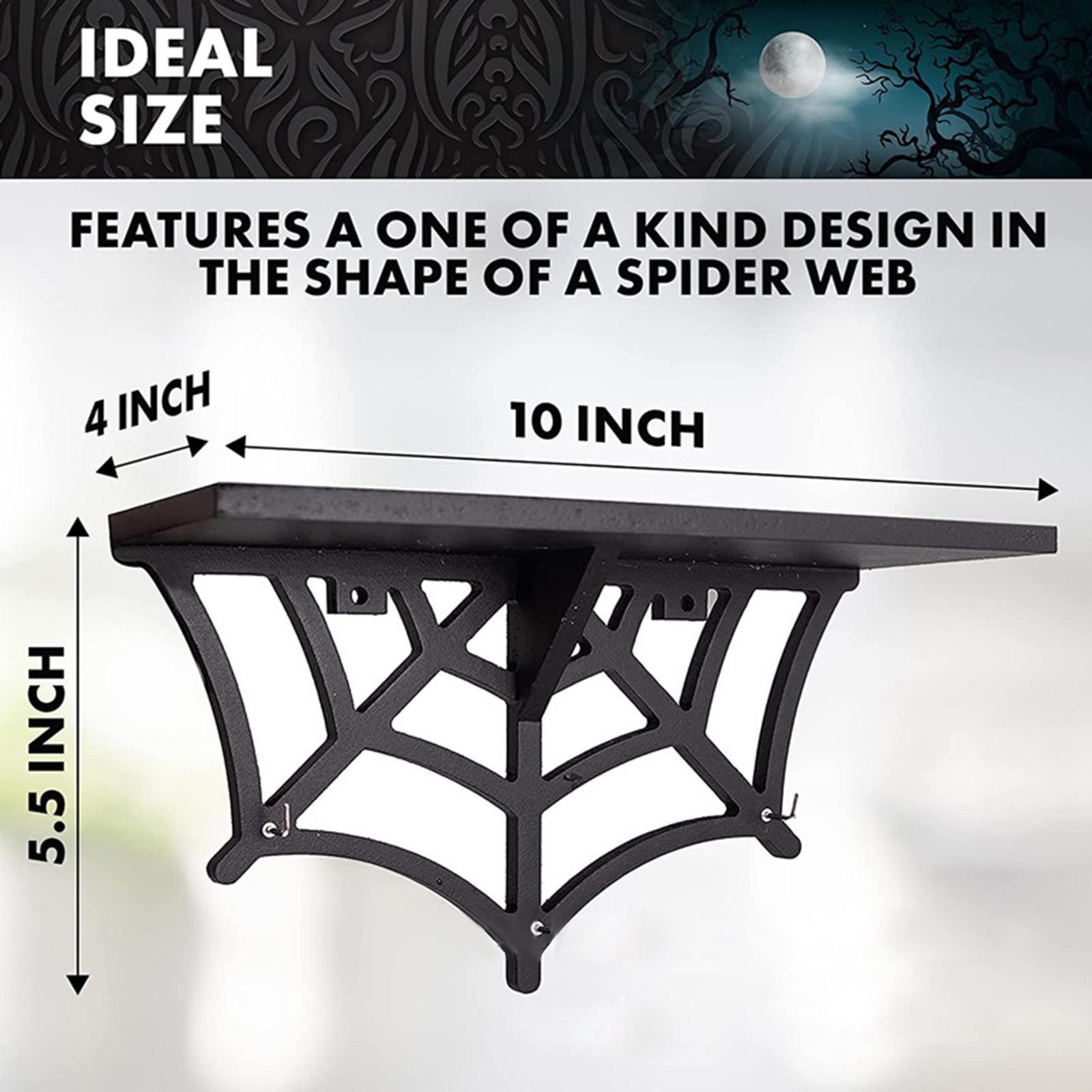 Halloween Wall Mounted Shelf Display Shelf ,Halloween Decorations Black Room Decor ,Storage Rack Holder Floating Storage Rack for Home, Bedroom