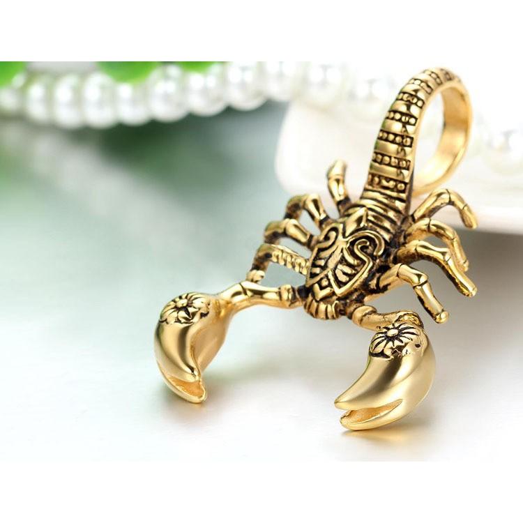 Dây Tượng Bọ Cạp Inox Mạ Vàng -Tặng kèm dây đen