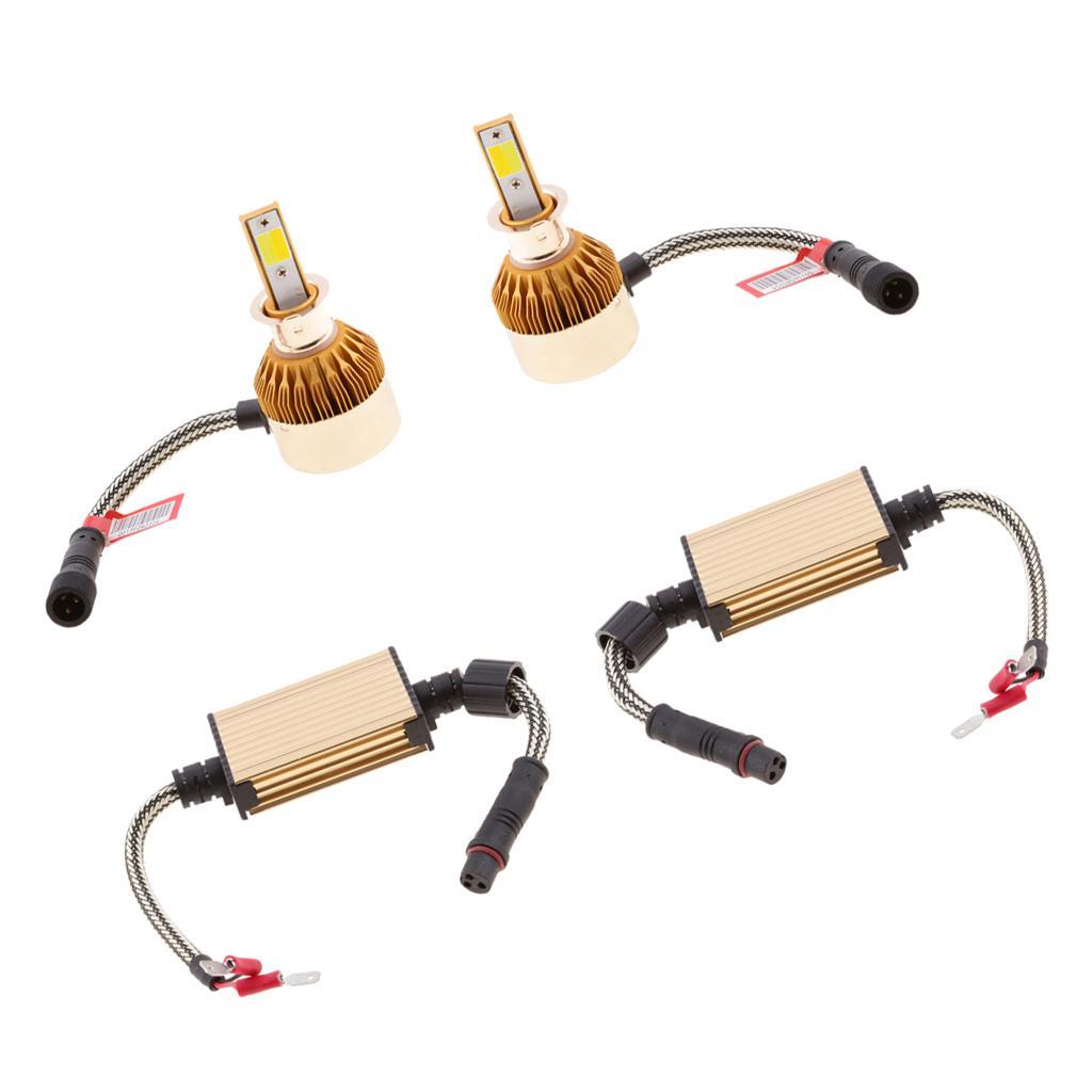 1 Pair H3 Dual Color High Performance Headlight Fog Light Indicator