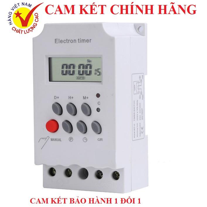 Công tắc hẹn giờ bật tắt luân phiên 16 lần trong 1 ngày công suất lớn 3000W 25A Digital time Switch KG316T PIN TỰ SẠC