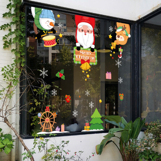 Decal trang trí Noel hít tĩnh điện - Đêm Noel cùng nhau đánh trống thổi kèn