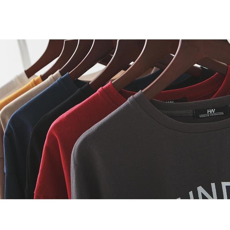 Áo Thun Trơn 7 Ngày Nam Nữ Cổ Tròn Tay Ngắn Chất liệu vải cotton 4 chiều