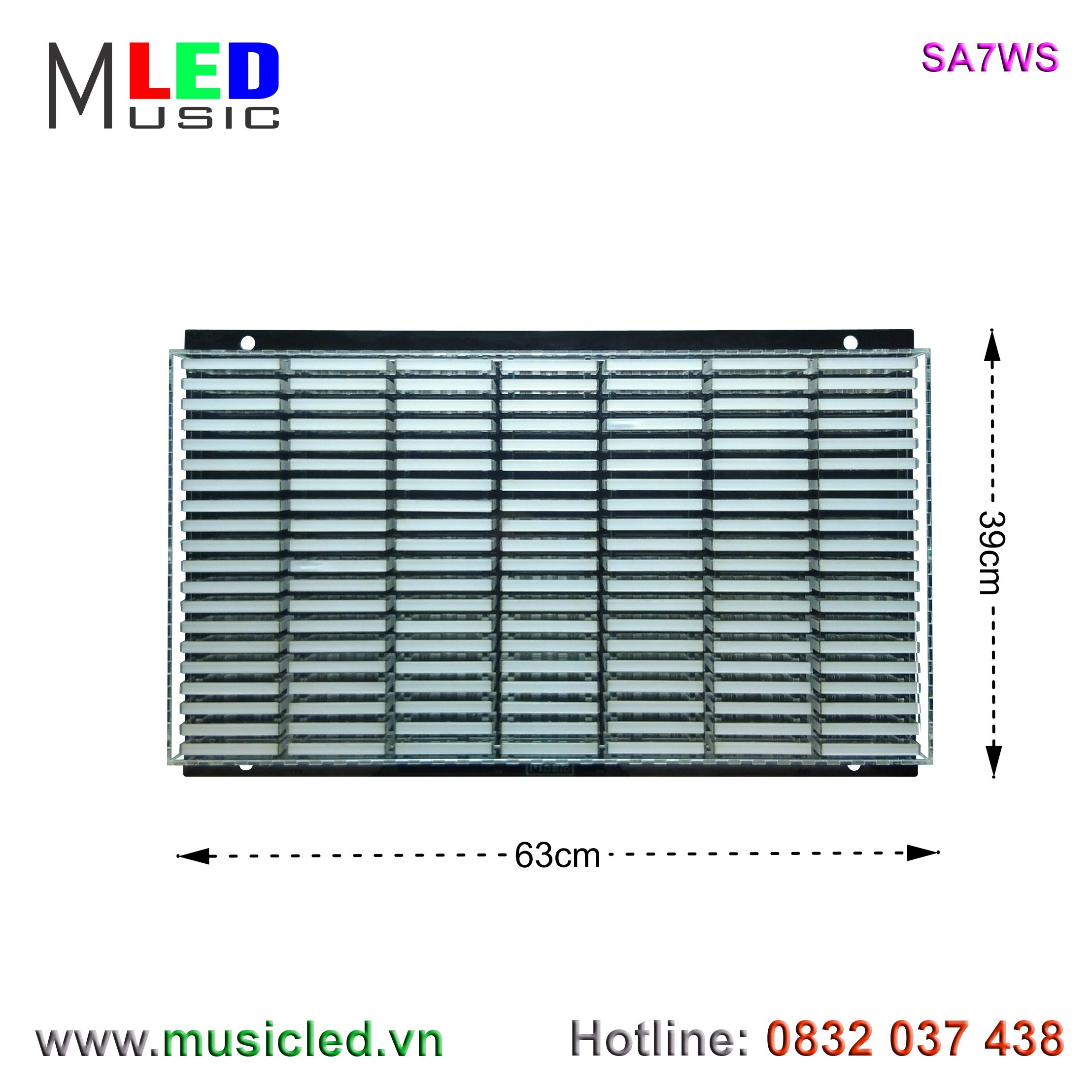 Dàn đèn Music LED nháy theo tần số nhạc 7 cột treo tường