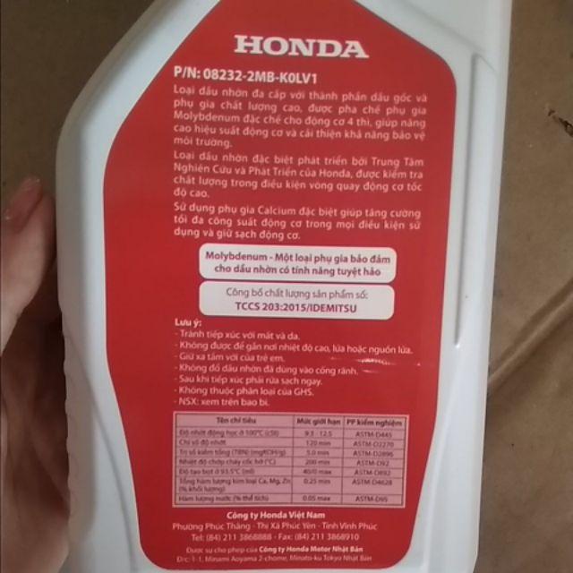 Nhớt Honda xe ga 10w30 chính hãng 700ml